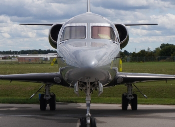 SkyCare Astra jet parked on the apron