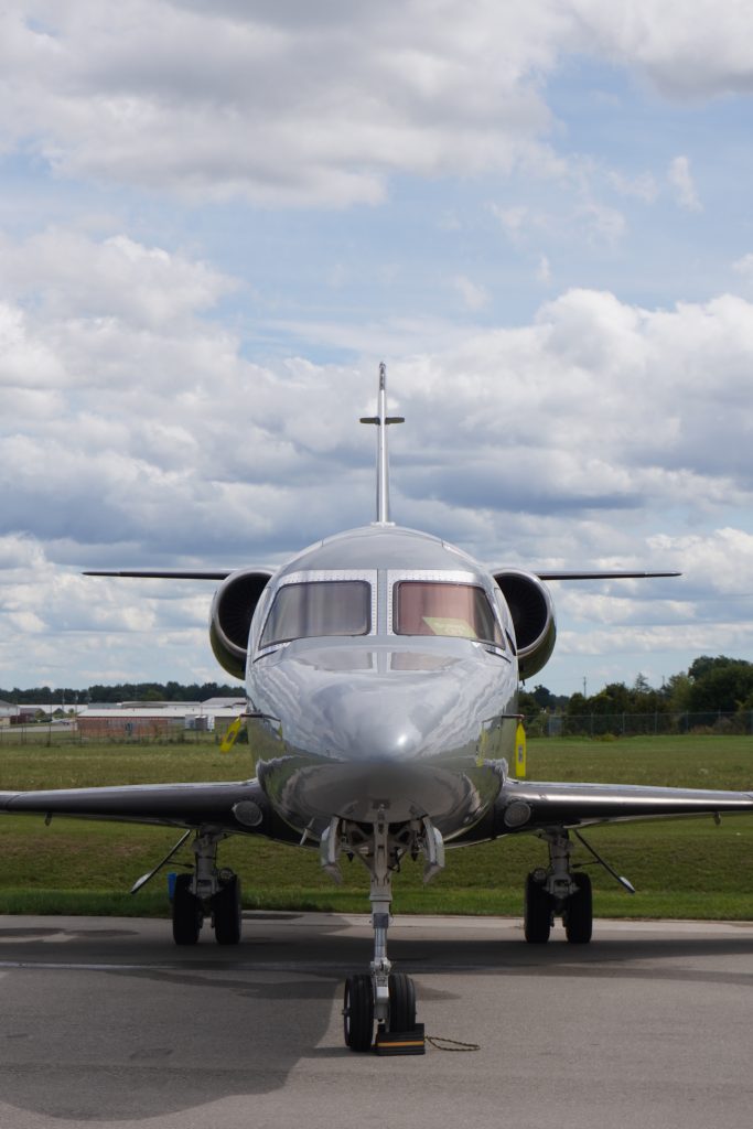 SkyCare Astra jet parked on the apron
